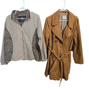 Women's XL 16 18 Coats Jackets Long Sleeve Wholesale Bulk Lot of 2 Extra Large